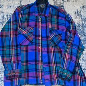 Multi colored flannel by Backpacker Outdoor